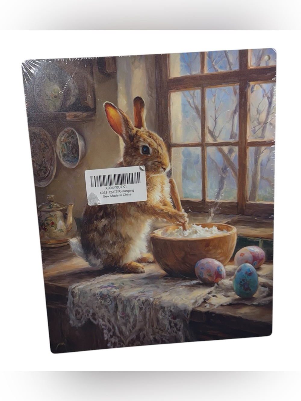 Easter bunny wooden wall art piece. Brand new in package, can be hung anywhere!